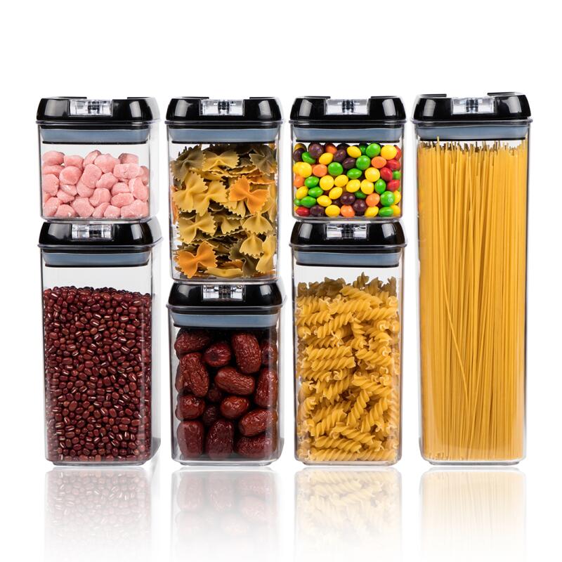 7-teiliges Set von BPA-freien luftdichten Vorratsbehältern für Lebensmittel, Vorratsbehälter für Lebensmittel mit Deckel