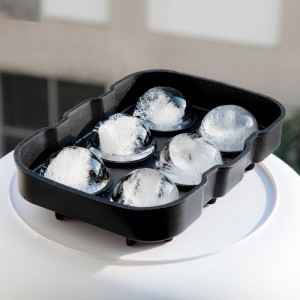 6 Fächer Silikon-Eiswürfel-Ball-Hersteller-Form-Kugelform-Party-Tablett-runder Stab