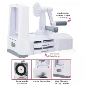 Verstellbarer Gemüseschneider mit 3 Klingen aus Edelstahl