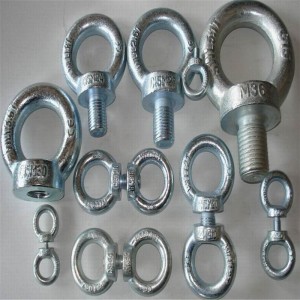 Schwerlast verzinkte Din580-Ringschraube mit DIN582-Mutter