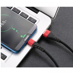 USB-C-Kabel 3.0, USB-Typ-C-Kabel Schnellladung USB-zu-Handy-Kabel für Samsung Galaxy S8, S9 Plus, Hinweis 8, LG V20, G6, G5, V30, Google Pixel 2 XL, Nexus 6-3-Pack Rot