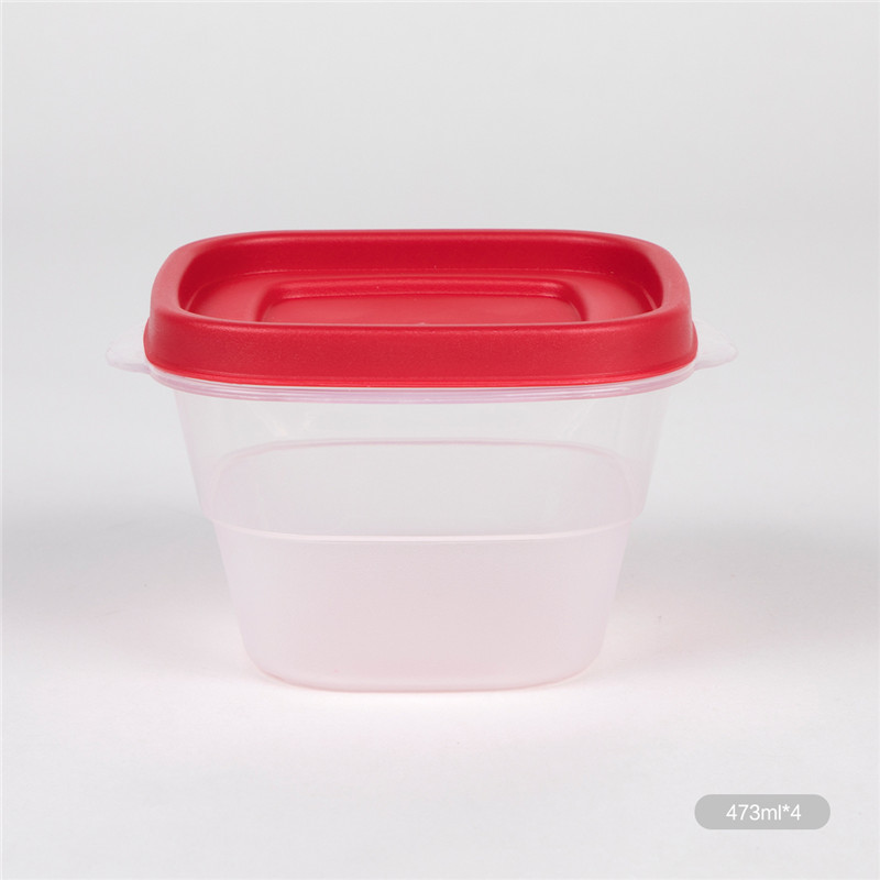 42-teilige rote Easy Find-Deckel-Vorratsbehälter für Lebensmittel
