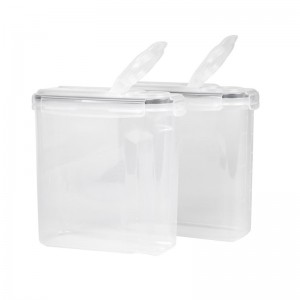 2 Stück 4 seitlicher Verschlussdeckel luftdicht trocken Getreide Aufbewahrungsbehälter Set