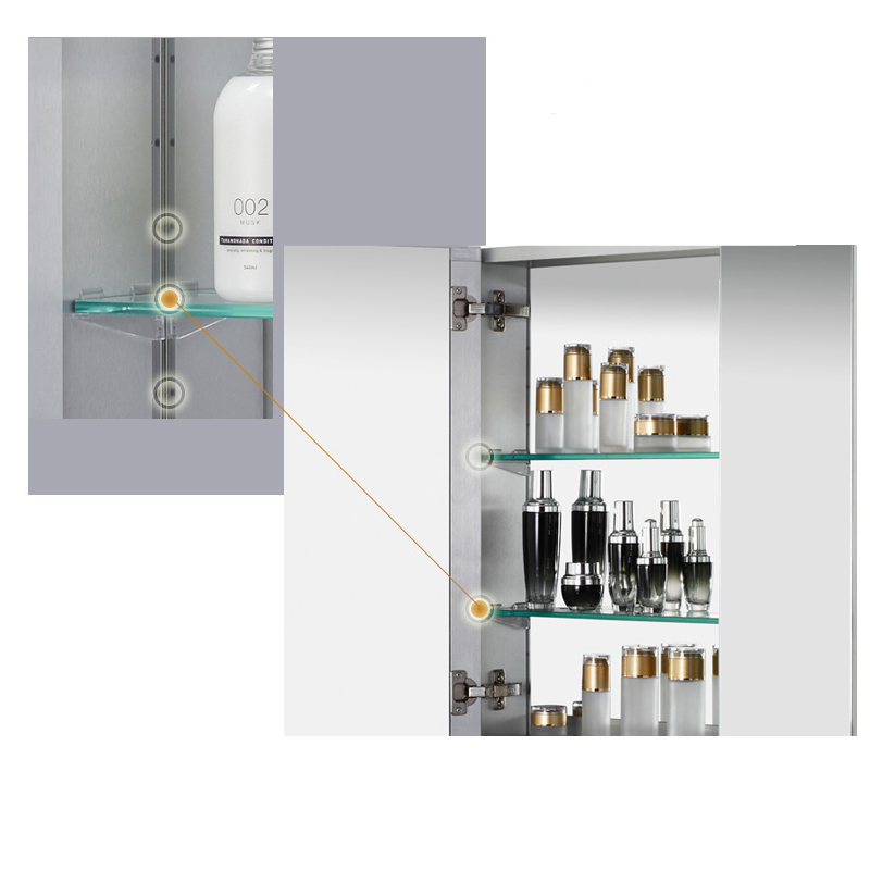 EU und USA Luxus LED beleuchtet Badezimmerspiegel Medizinschrank-ENE-AC-104