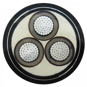 Mittelspannungs-11KV 3 Kern gepanzertes Kabel / PVC Swa-Elektrokabel-Stahldraht