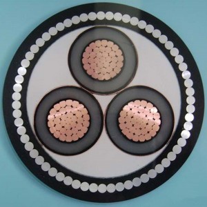 1-30KV 6mm 3-adriges, geschirmtes Kabel IEC60502, SANS 1339, BS 6622, AS / NZS1429.1, NFC 33226, CSA C 68.5