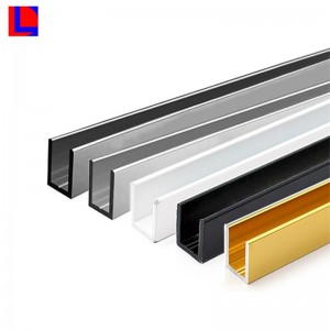 Profil aus eloxiertem Oberflächenprofil u-Kanal-Aluminium