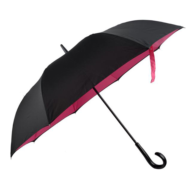 Großhändler winddichter Regenschirm umgekehrter Regenschirm J-Griff für Autos
