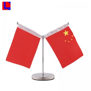 Gute Qualität billig China Aluminium Tischfahnenstange mit Flagge und Fuß