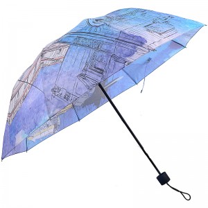 Einkaufstasche Digitaldruck 3 Taschenschirm für unterwegs