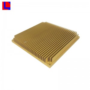 Kundenspezifischer silberner und gelber anodisierter Kühlkörper / Kühler aus eloxiertem Aluminium