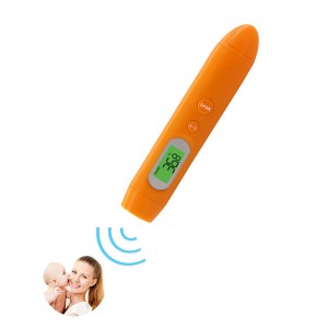 Neue Produkte 2019 Chinesische Fabrik Ohr- und Stirn-Infrarot-Thermometer mit grün-orangeroter Hintergrundbeleuchtung