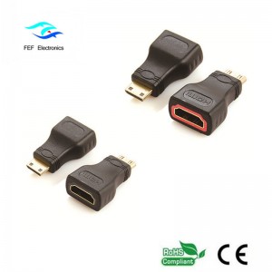 HDMI-Buchse auf Mini-HDMI-Steckeradapter gold / nickelplattiert