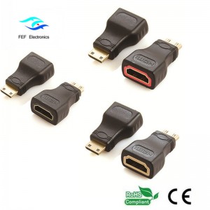 HDMI-Buchse auf Mini-HDMI-Steckeradapter gold / nickelplattiert