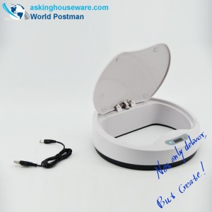 AKbrand Automatischer, induktiver Staubbehälter mit Ladegerät, Grau, 15 Liter