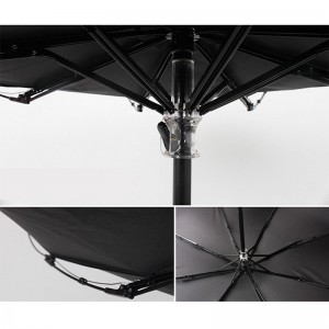 Marketingwerbung 3-fach Farbwechselmanul offen UV-Schutzstoffschirm