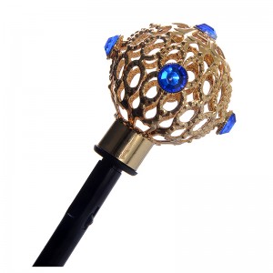 3-fach schwarz beschichteter Metallkugelgriff mit Logo-Print