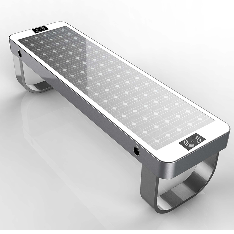 Neueste Art Solar Smart Street Bench Ladetelefone und mobile Geräte