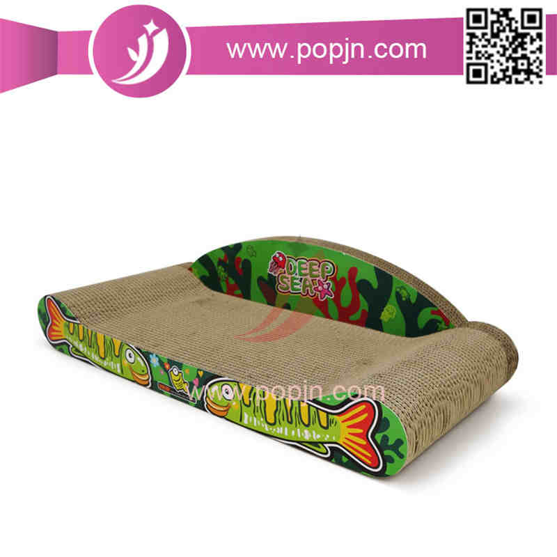 Dauerhafte süße Katze Form Wellpappe Cat Scratcher Cat Bed