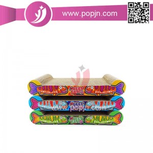 Dauerhafte süße Katze Form Wellpappe Cat Scratcher Cat Bed