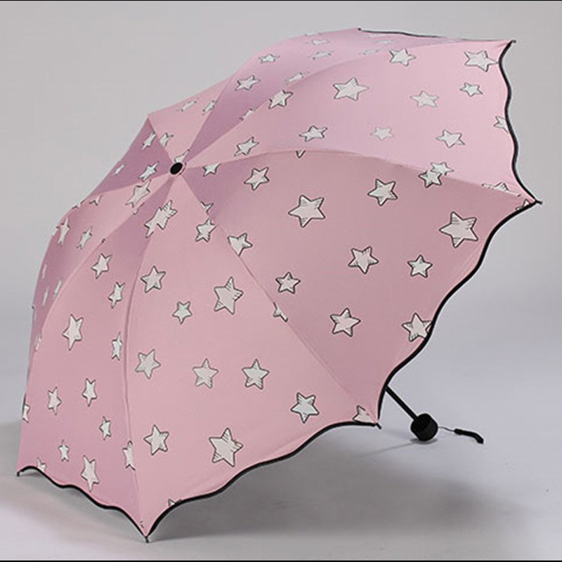 Farbwechselregenschirm mit manueller Öffnungsfunktion 3 Klappschirm