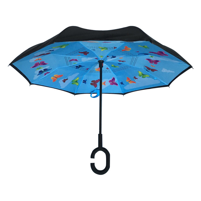 19-Zoll-Kinderregenschirm mit rückseitigem, geradem Regenschirmmuster
