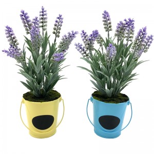 Künstliche Metall Topfpflanze Home Decor Lavendel Blumen Arrangements Tischdekoration