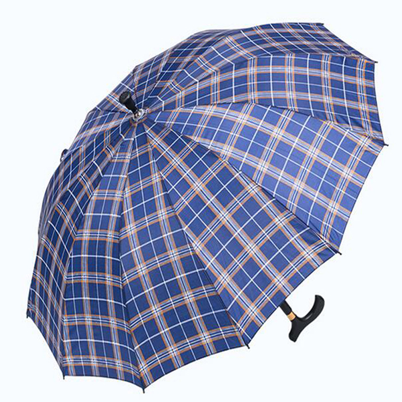 Gehender Crutch Regenschirm der hohen Qualität mit Logo-Drucken für Regen