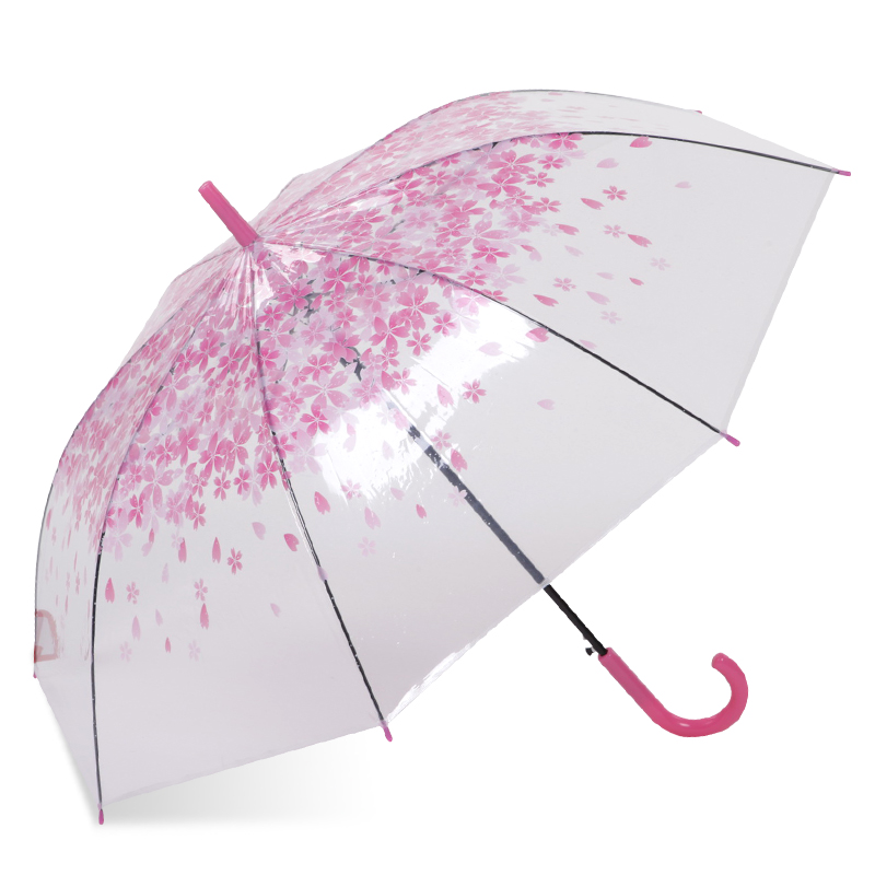 pink sakura 23 '' 8k offener Kunststoff-Kunststoffgriff mit transparentem Poe-Schirm