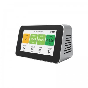Dienmern 2019 Tragbarer Luftqualitätsdetektor CO2 PM2.5 Tester Innenraumluftdetektor PM1.0 PM10 Smart Luftqualitätsmonitor HCHO