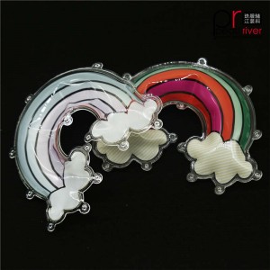 Puffy Patch aus Regenbogen-PVC