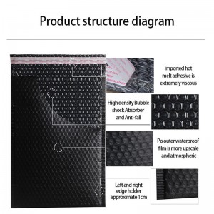 Individuell bedruckte Kunststoffverpackungen Bubble EnvelopesPink Rose Gold Bubble Poly Mailer Bag