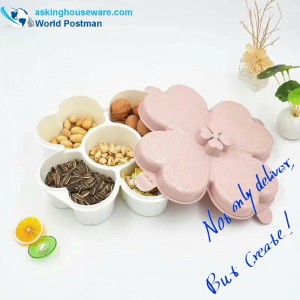 Blumen-Form-Nahrungsmittelspeicher-Süßigkeits-Keks-Organisator-Behälter