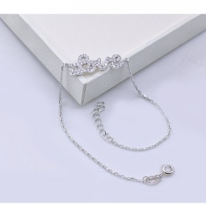 925 silbernes Armband weibliches Art- und Weisemosaik-Armband-Herz LIEBE ursprüngliches kundengebundenes Armband