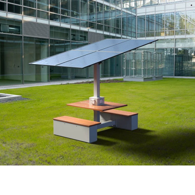 Solar Charging Table Campus-Arbeitsplätze Nachhaltige Energieproduktivität