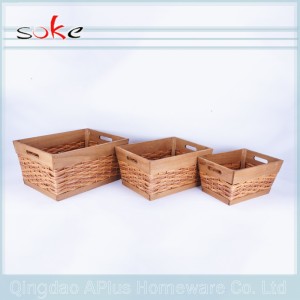 handgefertigte großhandel gewebt pp rattan ablagekorb