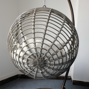 Tragbarer, großer 2-sitziger, innenliegender Außenschwingstuhl