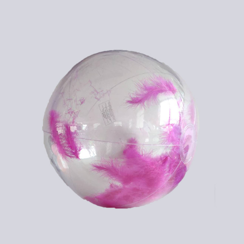 Aufblasbarer transparenter Glitter- / Feder-Wasserball
