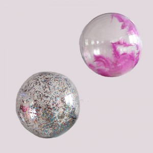 Aufblasbarer transparenter Glitter- / Feder-Wasserball