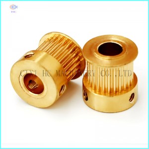 Kleine CNC-bearbeitete Messing-Zahnriemenscheibe