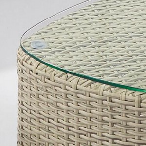 Kleine 2-Sitzer-Eck-Rattan-Gartensofa-Set