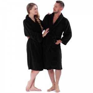 Einfarbige Coral Fleece-Robe für ein Paar