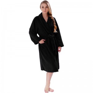 Einfarbige Coral Fleece-Robe für ein Paar