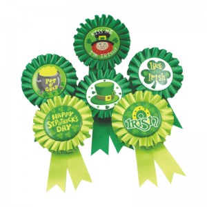 China Hersteller Round Ribbon Badge Kunststoff Abzeichen Fashion Award für Geburtstagsfeier