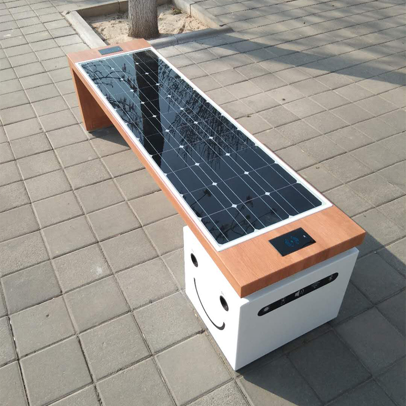 Smart Metal Park Bench Solarenergie Produkt Ladegerät und Werbemittel