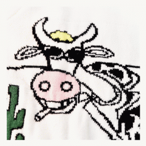 Neue Ankunft Woolen starker warmer Winter-Strickjacke-Computer gestrickter rauchender Kuh-Pullover