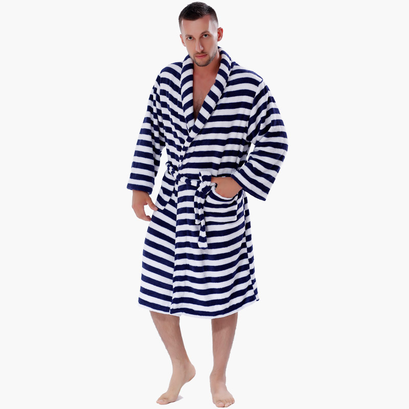 Erwachsene gestreifte Roben-Mann-Frauen-Pyjamas