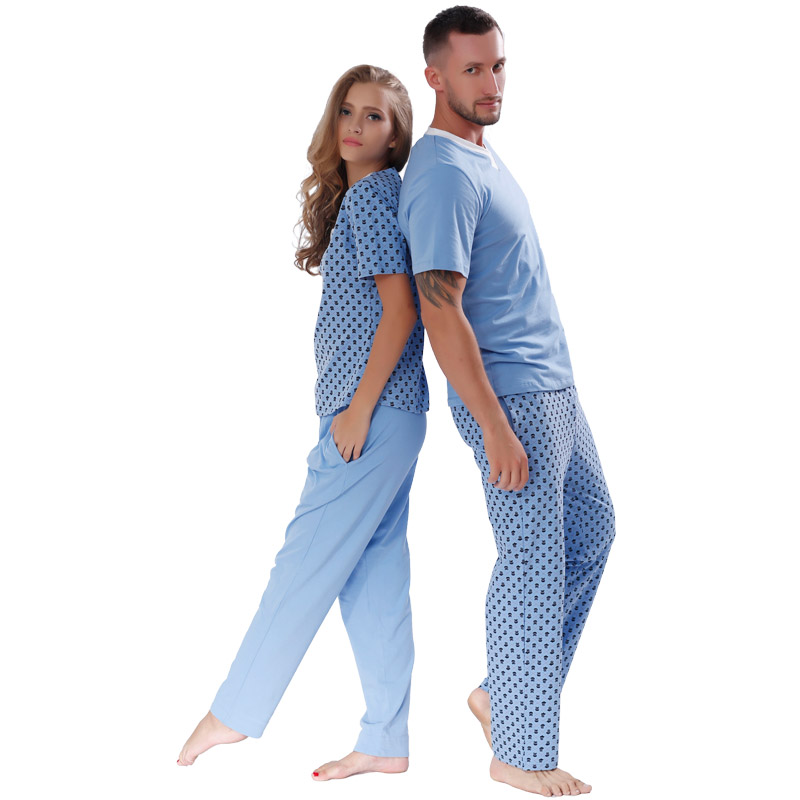 Paar gedruckte Baumwolle Pyjama Set