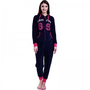 Erwachsene Mikrofaser Fleece Hooded Onesie Pyjama Sets für Frauen