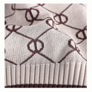 100% Polyester Finshnet Jacquard Cardigan Sweater für Damen